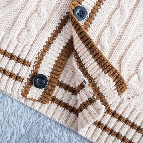 Little Girls Button Front Crop Sweater Cardigan Solid Crewneck Long Sleeve Knit Spring Fall Tops3