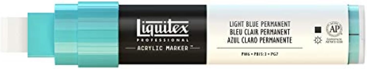 Liquitex Professional Wide Paint Marker, Light Blue Permanent