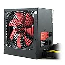 Mars Gaming MPII750 - Alimentatore per PC, (750W,modulare, 12V, PFC attivo, ATX, ventilatore 12 cm, antivibrazione l'efficienza del sistema + 85%), rosso e nero