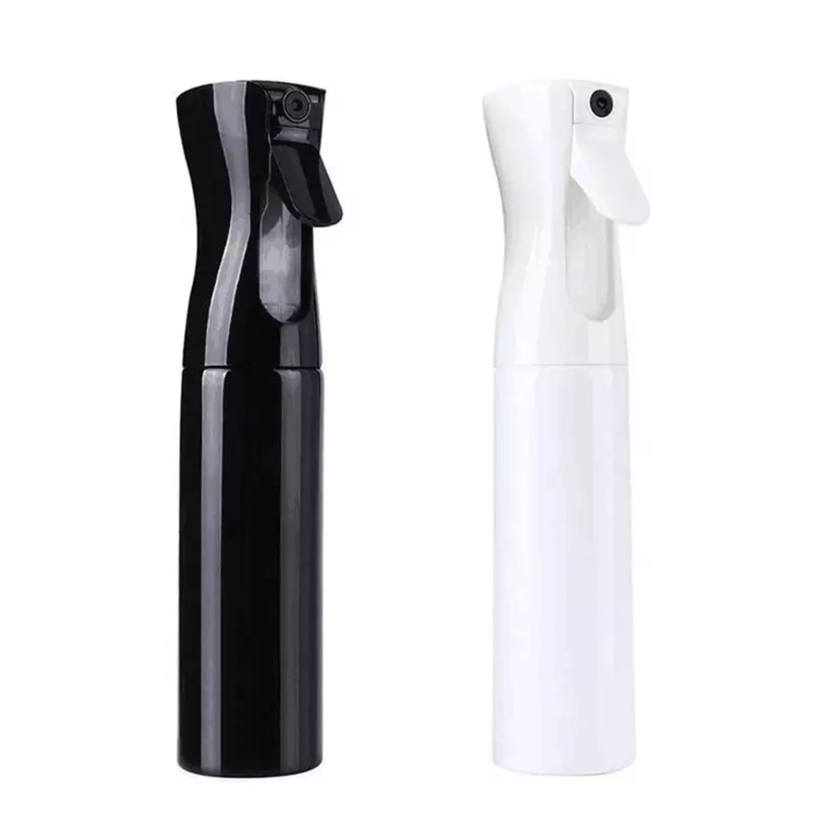 2 flaconi spray da 300 ml, nebulizzatore continuo per acqua, nebulizzatore fine, vuoto, per acconciature, irrigazione delle piante, cura degli animali domestici, pulizia della casa (nero +