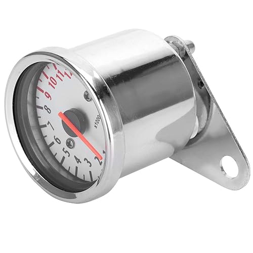 Miniatura 4 de Medidor tacómetro para motocicletas DC 12V Pantalla LED universal Tach Medidor electrónico 13000rpm Reemplazo