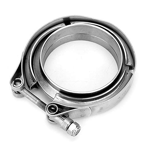 Abrazadera de escape en acero inoxidable de 2.75 pulgadas con kit de brida robusta 6