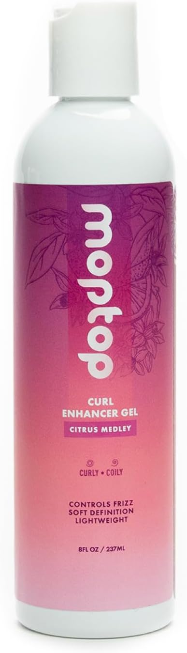 Curl Enhancer Gel – Curl Defining Gel to Enhance Curly and Coily Hair, Lightweight and Anti Frizz Hair Care with Aloe, Curly Hair Products with Sea Botanicals & Honey (Citrus Medley, 8oz)