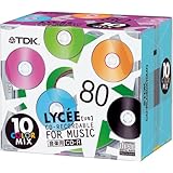 TDK 音楽用CD-R 80min5カラーミックス10枚パック CD-RLC80X10MN