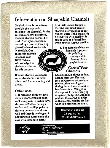 SHEEPSKIN ELITE 2.5 sq ft Chamois