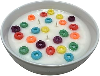 TeyahmaCandleCo. Scented soy wax candle, Fruit Loop Candle-Non Toxic Candles, Clean Burning, USDA Biobased Ceritfied, fruit loop Scented Cereal Candle, Scented like your favorite breakfast cereal