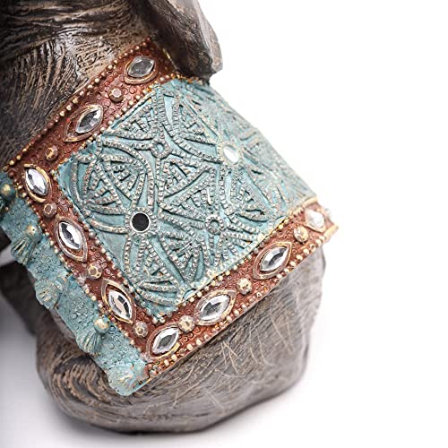 Cathyladi Elephant Statue Decor 7.9Inchs Large Resin Elefante Figurines Sculpture With Trunk Up Home Decoration Good Luck Wealth #TOP4