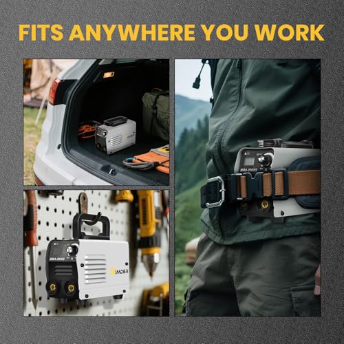 Image of SSIMDER Stick Welder, 110V 3.55Lbs Mini ARC Welder, with IBGT Inverter compatible E6013 E7018 Welding Rods 1 /16 inch 1 /8 inch, for Beginners Home DIY and Outdoor Use