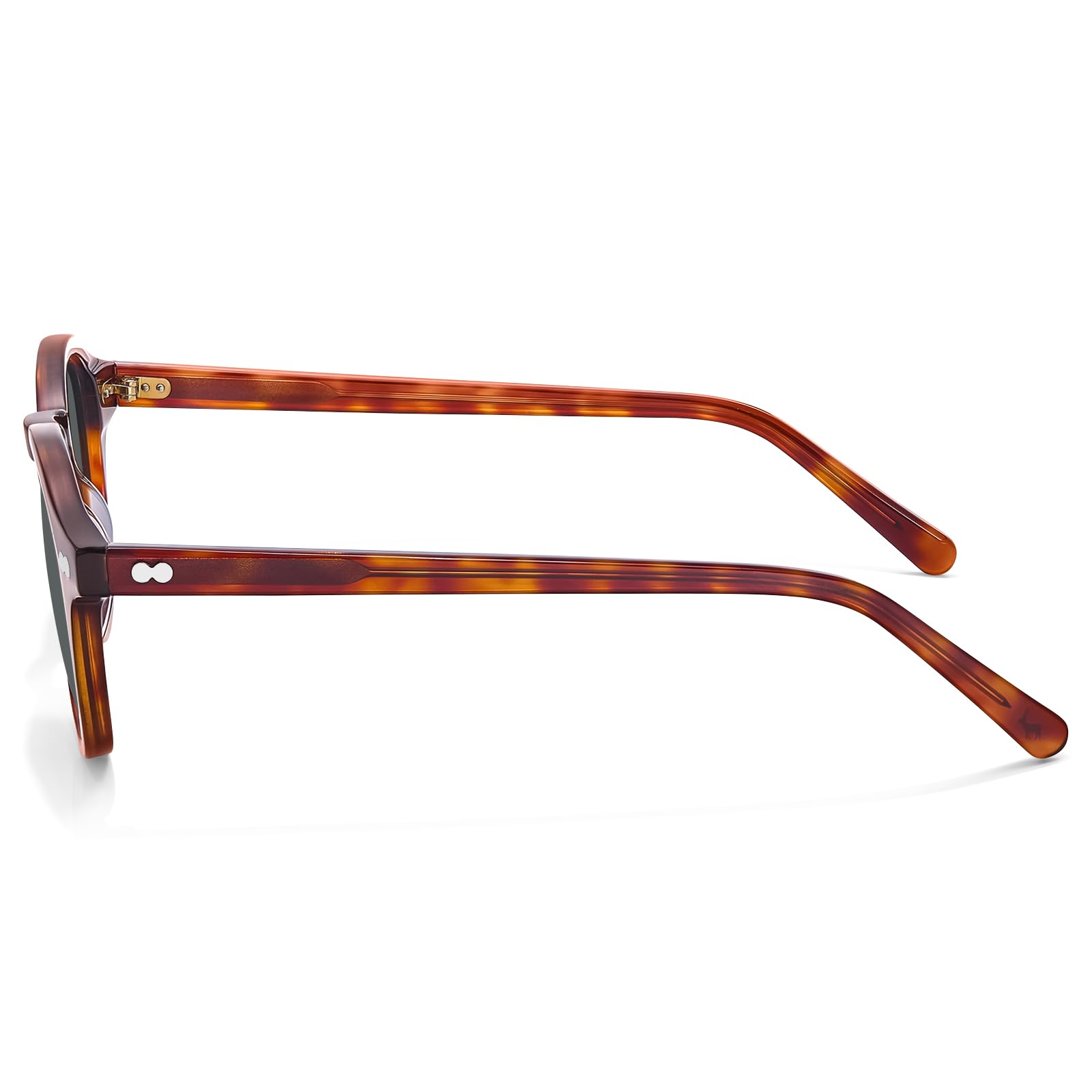 Carfia Occhiali da sole polarizzati da donna 100% UV400 Telaio rotondo Retro Tartaruga Antiriflesso CA5266