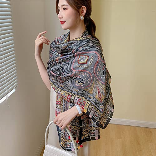 Image of Women Scarf Headscarf Silk Feeling Scarf Fashion Scarves Long Lightweight Shawls for Women