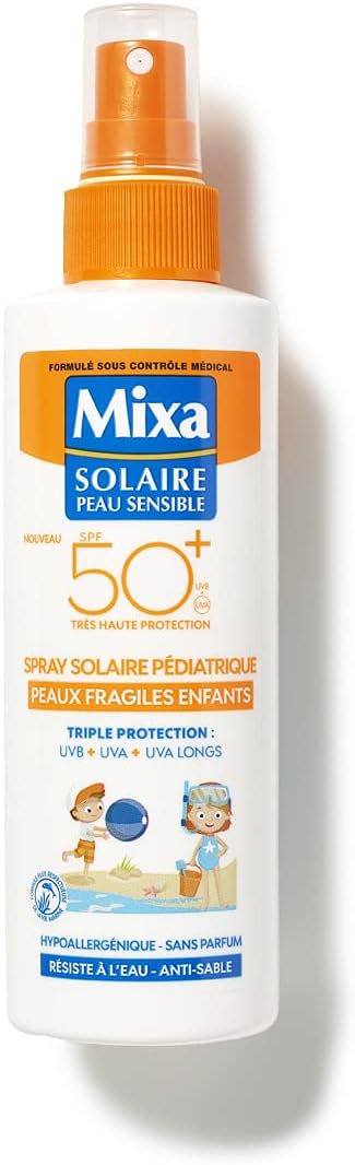 Mixa Spray Solaire Pediatrique Spf50 Peaux Fragiles Enfants Hypoallergenique Sans Parfum Triple Protection Uva Uvb Uva Longs Amazon Fr Bebe Et Puericulture