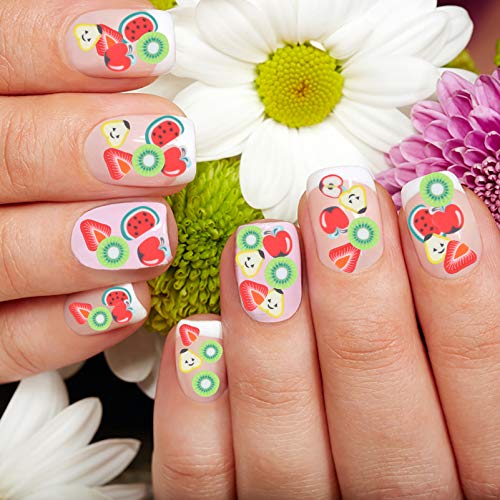 Lurrose 6 Caixas de Frutas Fatias de Unha de Polímero de Argila 3D Diy de Arte de Unhas para Mulhere