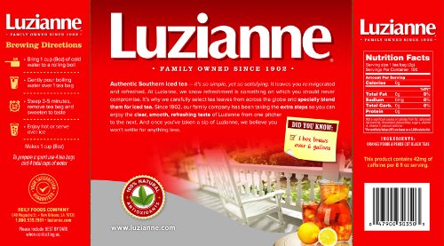 Luzianne Iced Tea Bags, Unsweetened, 400 Tea Bags (4 Boxes Of 100 Count Pack), Specially Blended For Iced Tea, Clear & Refreshing Home Brewed Summer Picnic Beverage #TOP5