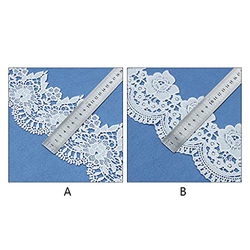 Ruban en dentelle blanche brodée de 9,1m pour decoration de mariage - 5