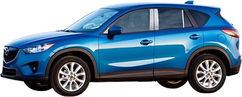 Miniatura 3 de QAA es compatible con Mazda Cx-5 2013-2016 8 piezas de acero inoxidable poste de pilar trim, incluye pieza triangular delantera PP13722