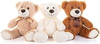 MorisMos 3 Pack 14 Inch Teddy Bears Bulk - Cute Small Stuffed Animals Plush Toys for Baby Shower Centerpieces, Kids Gifts, Nursery Decor