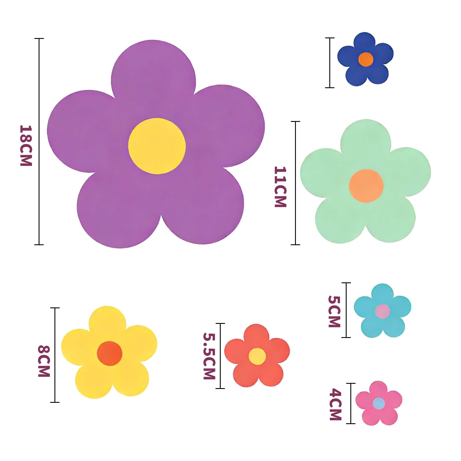 3 Adesivi Auto Impermeabili Sticker Bici Sticker Moto Adesivi Fiori Adesivo per Auto, Camion, Moto, Camper, Scooter, Paraurti, Finestra, Casco, Valigia, Laptop