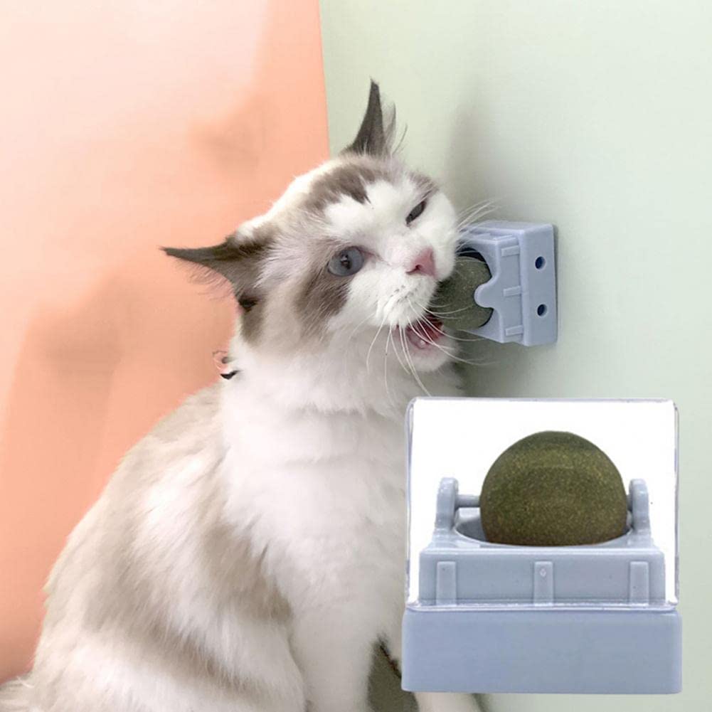 Juguete Ecológico para Gatitos Pelota De Goma para Gatos Diseño Giratorio Mano De Obra Fina Pelota De Hierba Gatera Juguetes para Gatos