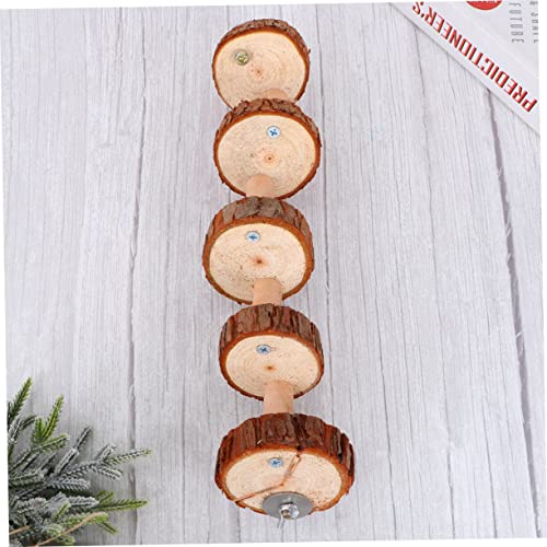 Bird Ladder Wooden Climbing Toys: 2Pcs Parrot Stand Platform Wood Playstand Bird Perch Springboard For Hamster Platform Bird Cage Accessories #TOP21