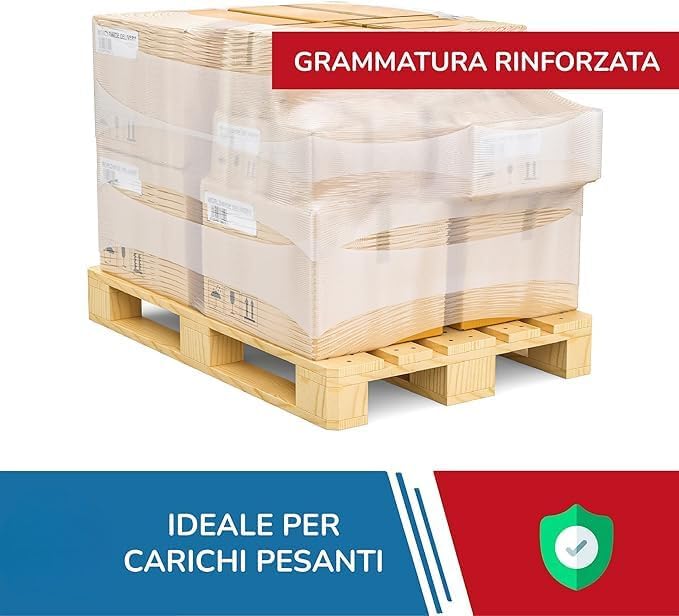 PZ. 6 ROTOLI PELLICOLA FILM ESTENSIBILE TRASPARENTE MANUALE 2,4 KG PER IMBALLGGIO 23 my