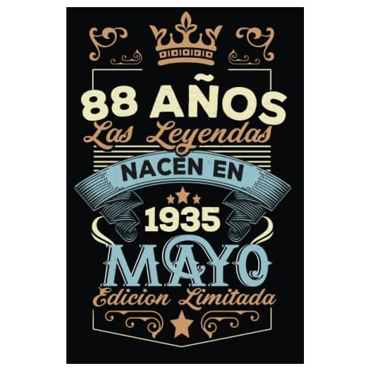 LAS LEYENDAS NACEN EN MAYO EL AÑO 1935: 88 Aniversario Cuaderno personalizado 88 años regalos Feliz 1935 cumpleaños ideas de regalos