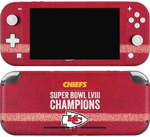 Skinit Decal Gaming Skin Compatible with Nintendo Switch Lite - Officially Licensed NFL Kansas City Chiefs Zone Block Design