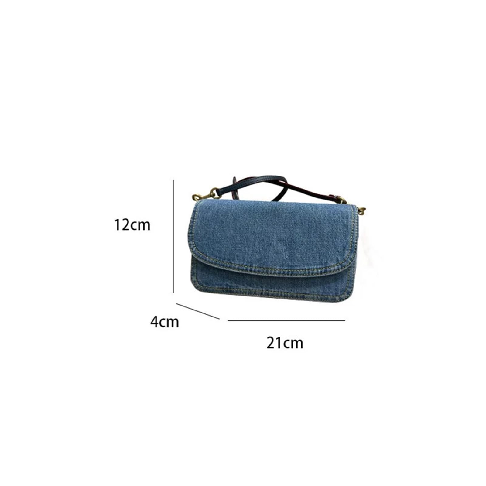 Borsa Jeans Borsa da donna estiva, borsa a mano, a tracolla, a spalla, a, piccola, quadrata, blu denim