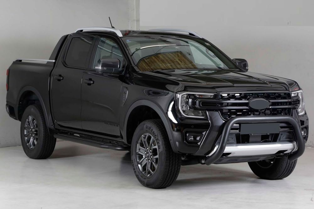 Barra di protezione anteriore nera Misutonida da 76 mm con omologazione CE, compatibile con Ford Ranger T9 (2023-) Bull Bar Barra anteriore Ram Bar
