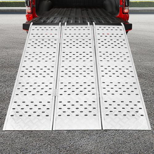 Rampa de carga para remolque plegable de aluminio 54x77 pulgadas miniatura 1