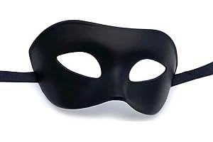 Plain Black Masquerade Mask - Venetian Mystery Masquerade Eye Mask