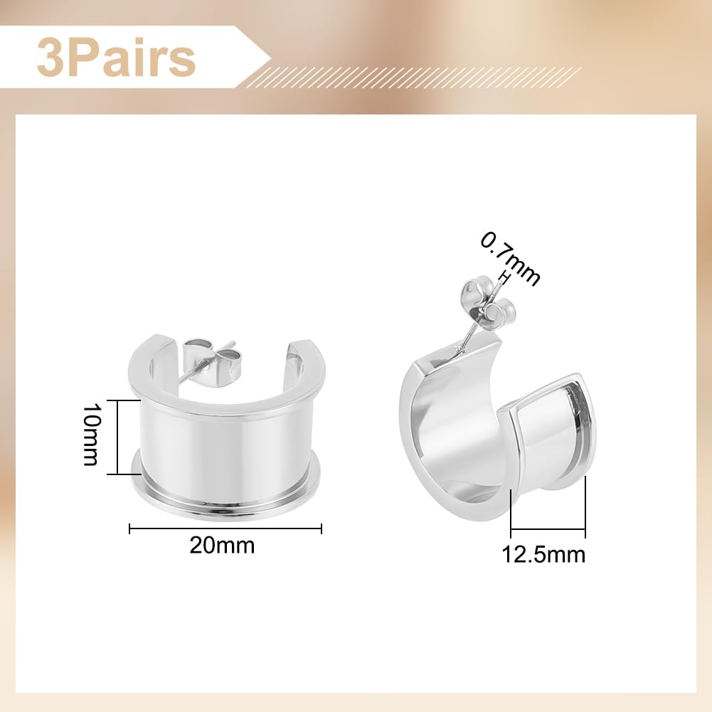 UNICRAFTALE 6mm Circa 40 Pezzi di Orecchino con Castone Rotondo con Dadi per Le Orecchie Spilla