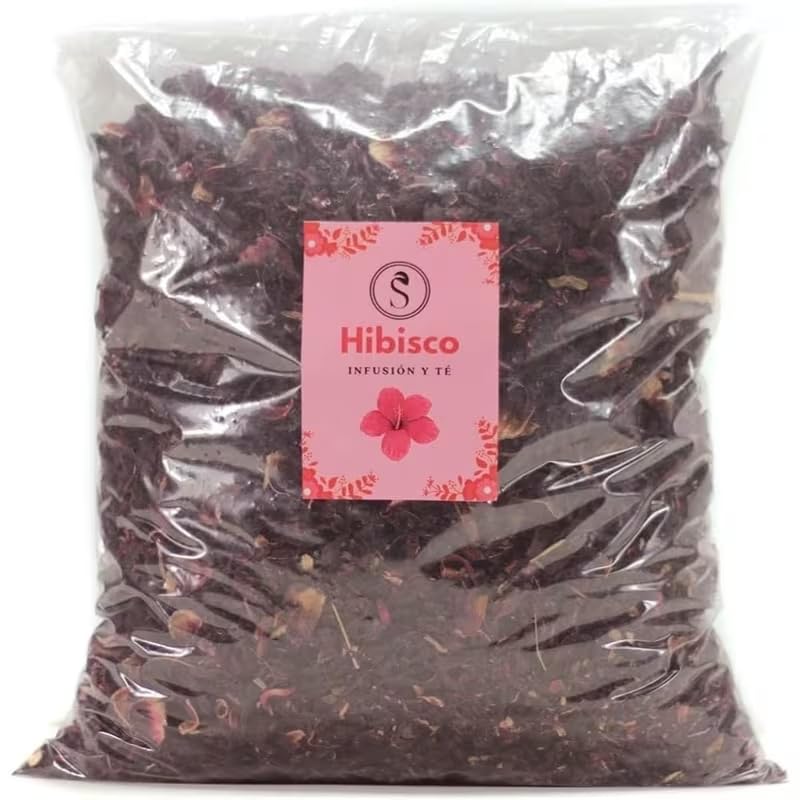Flor de Jamaica, 500g Hibisco Premium calidad extra en estado natural para infusion fria de té detox, Hibiscus que ayuda a la dieta de manera segura, eficaz y natural (500g)
