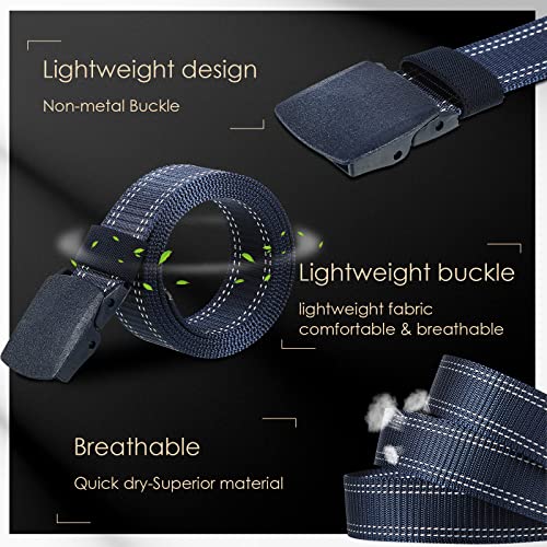 JaGely 18 Pack Nylon Tactical Belts Breathable Military Duty Belt with Plastic Buckle Webbing Canvas Belts for Men Women Outdoor3