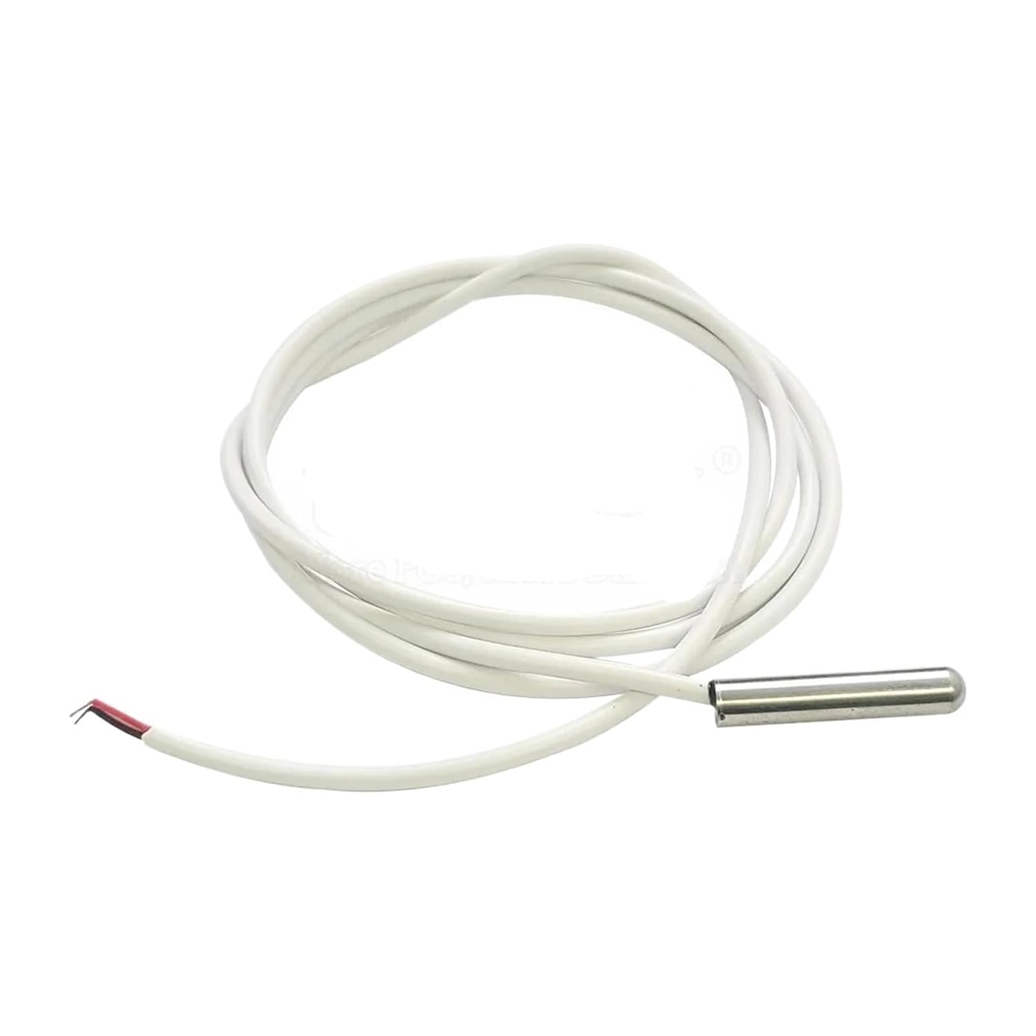 18B20 Temperature Sensor Module Probe Outer Diameter White 100CM Long(6x30)