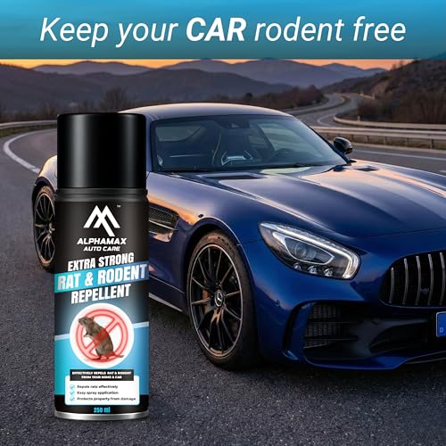 Image of ALPHAMAX Rat Repellent Car Spray (250 ml) | Easy to Apply |Powerful & Long Lasting Protection for Car, Bike Wires & Engine Part