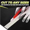 [1/8 Thickness] Solid Neoprene Rubber Sheet Roll 12IN x 24IN Long with Adhesive Backing (Including Utility Knife), Heavy Duty Self Rubber Seal Strips Roll for DIY Gaskets, Flooring, Seals