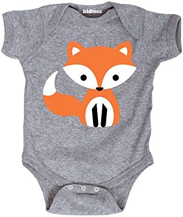 Instant Message - Cute Orange Fox - Infant Baby One Piece - Size 6 Months