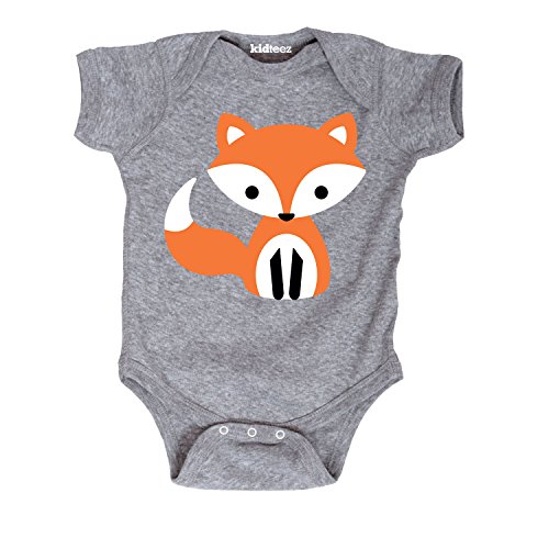 Instant Message - Cute Orange Fox - Infant Baby One Piece - Size 6 Months #TOP6