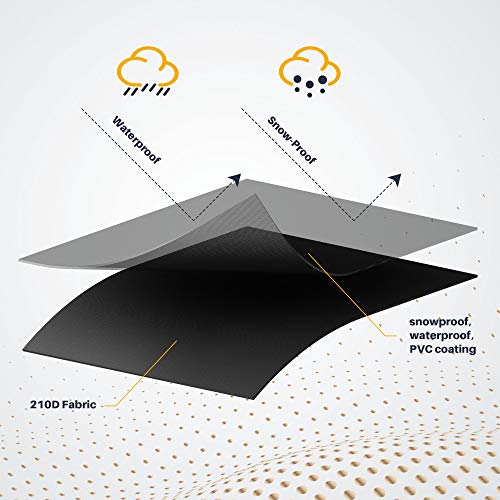 image for BELLEZE Patio Heater Cover with Zipper, Waterproof High-Density Polyes