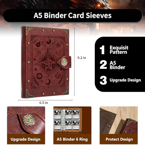 Image of DUROTAN Trading Card Binder,Premium 4 Pocket Double Sided | 240 Pocket PU Card Collection Binder,Collectible Trading Card Albums for MTG,TCG,Sport Card,Game Cards