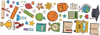 Tofficu 2 folhas de adesivos Aprenda a se mover adesivos para crianças decalques de parede adesivos de parede esportivos adesivos de parede de festa adesivo de parede de sala de aula fantástico decalque de parede decalques escolares