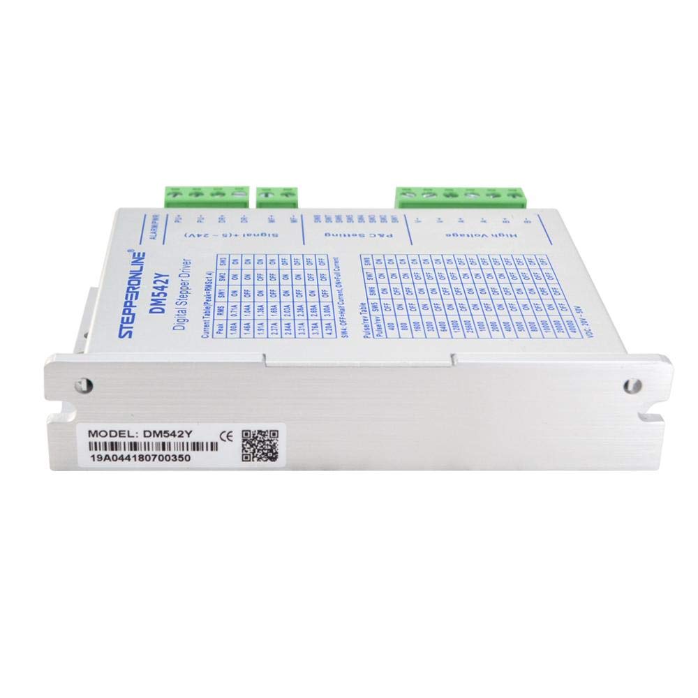 STEPPERONLINE Driver del motore passo-passo DM542Y CNC Controller Microstep Risoluzione 20-50VDC Ingresso 1.0-4.2A per Nema 17 e 23 Stepping Motor