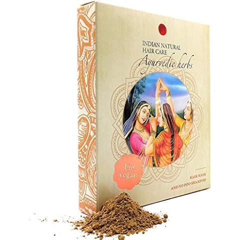 Ayurvedic Herbs Powder - Hair Mask & Gentle Shampoo - Fresh and Pure Organic - 7 ounce - Indian Natural Hair Care Cover