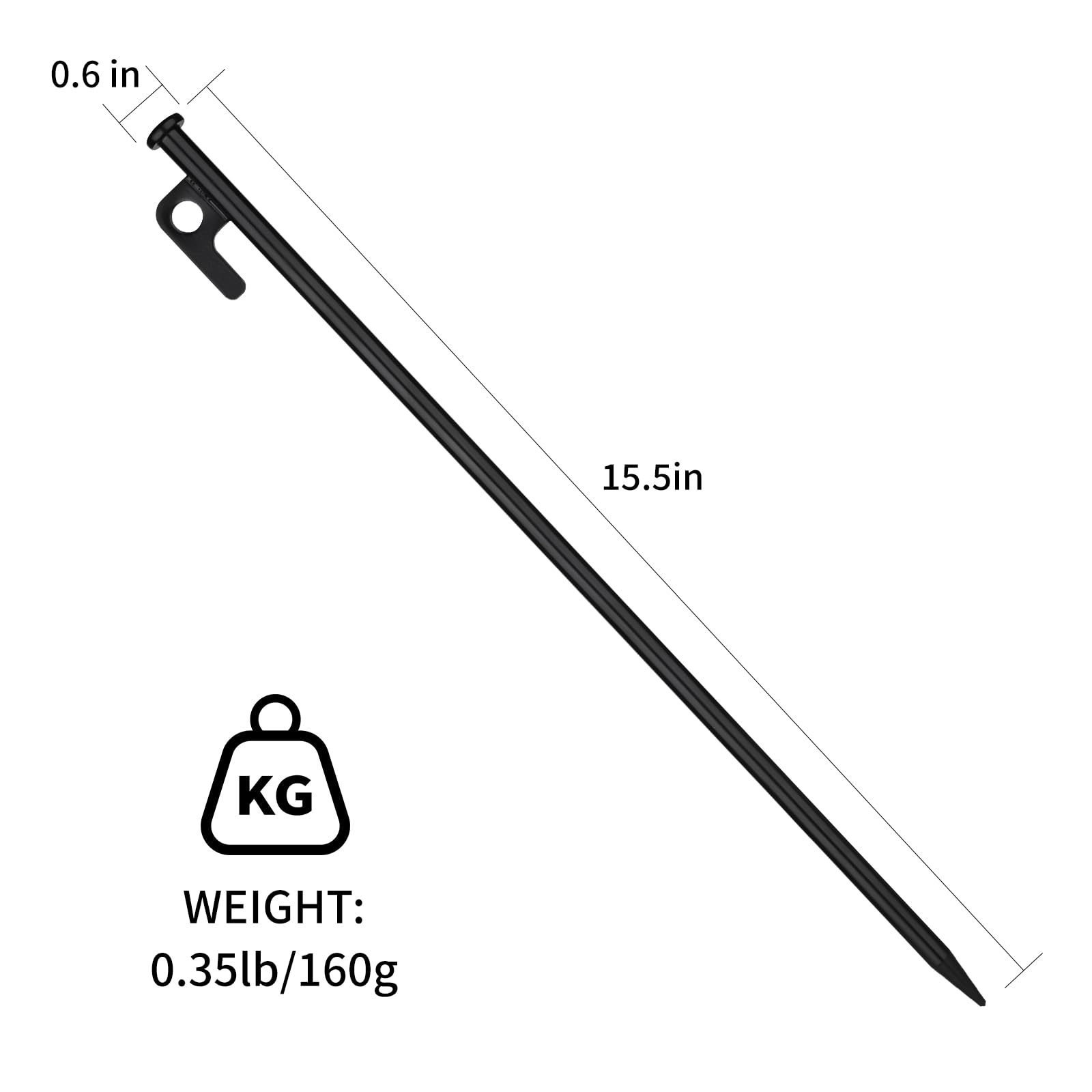 Pack of 8 Tent Stakes Heavy Duty for Camping, 8INCH Carbon Steel Tent Stakes, Ground Anchors Tent Accessories (20cm)