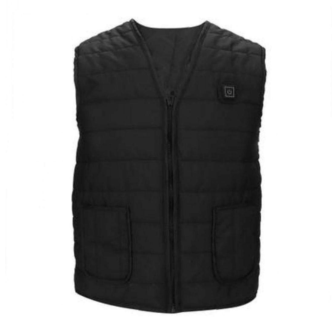 Chaleco de algodón con calefacción eléctrica y abrigo térmico USB para invierno hombre y mujer XXL