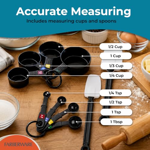 Farberware Classic 17-Piece Kitchen Tool & Gadget Set - Nonstick Utensils for Cooking, Baking & Food Prep with Measuring Cups & Spoons, Dishwasher Safe, Heat Resistant, Ideal for Everyday Use - image 7