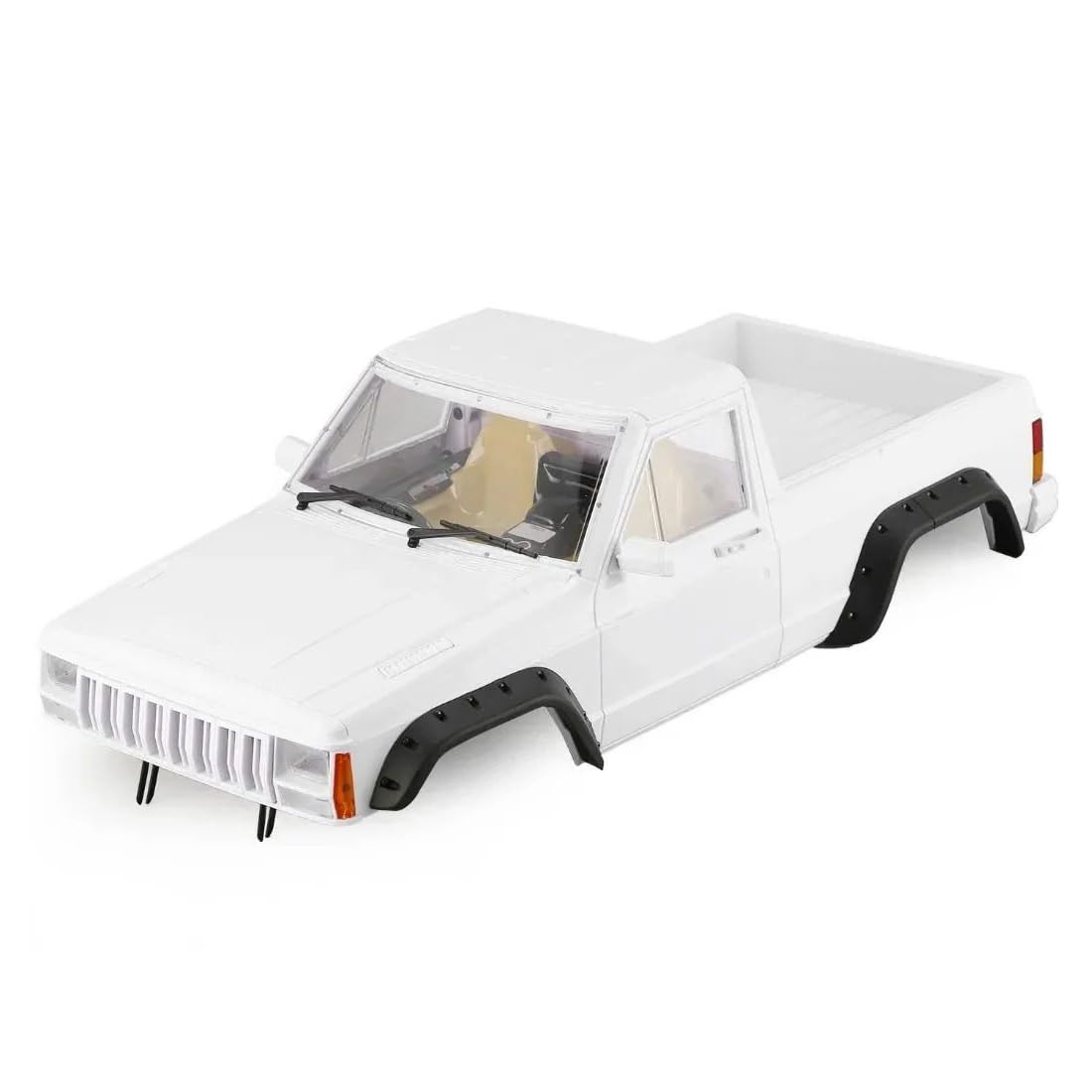 RC Car Hard Body Shell Kit,313mm Wheelbase Cherokee Body Car Shell for 1/10 RC Crawler Axial SCX10 & SCX10 II 90046 90047 TRX4 Kit (White, Pickup A) โ image 1