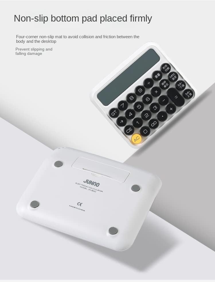 Miniatura 9 de Calculadora de interruptor mecánico de 12 dígitos, pantalla LCD grande, calculadora de escritorio, calculadora financiera de botón grande y sensible