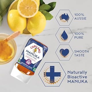 Capilano Active Manuka Honey, 100% Pure Australian Premium Manuka Honey, MGO550+, 250g
