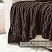 Battilo Dark Brown Throw Blanket for Couch, 51